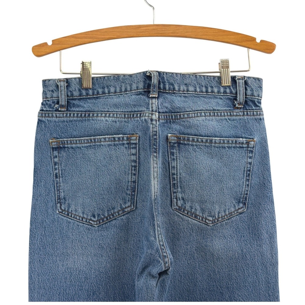 REFORMATION High Rise Wide Leg Jeans Light Wash Raw Hem Womens 28 - Picture 10 of 16